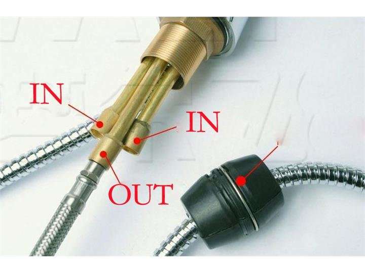 Nickel brushed kitchen pull out spray basin sink faucet taps mixer