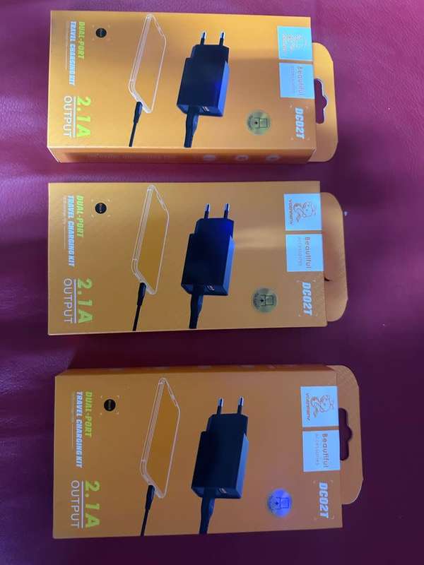 Superfast C-Type Charger + Double USB Port Adapter 2.1A