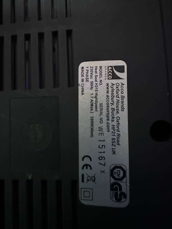 GBC HeatSeal H315 A3 Laminator High Speed up to 250 micron 3.1kg 485x135x94mm
