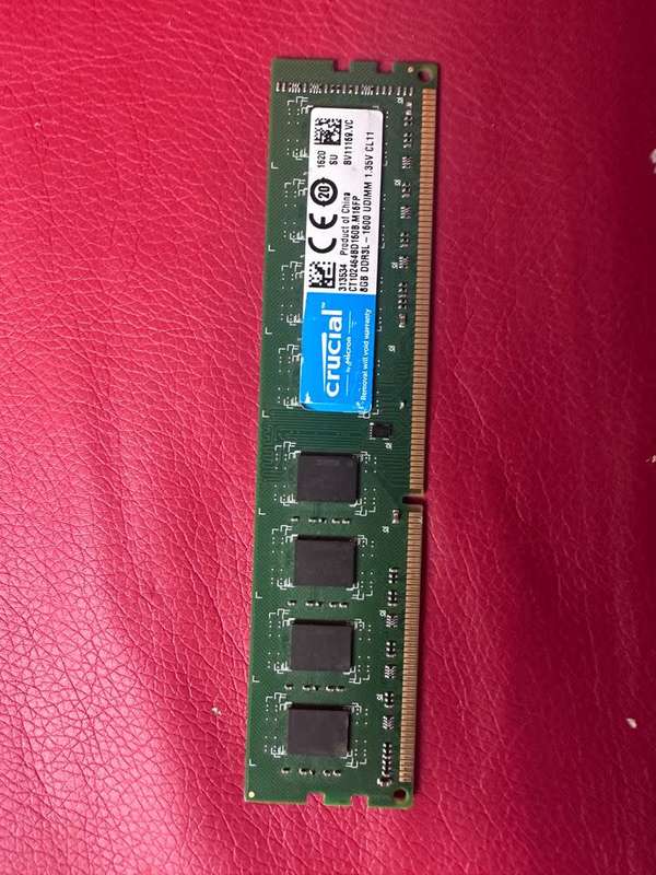 Crucial RAM 8GB DDR3 1600 MHz CL11 Desktop Memory CT102464BD160B