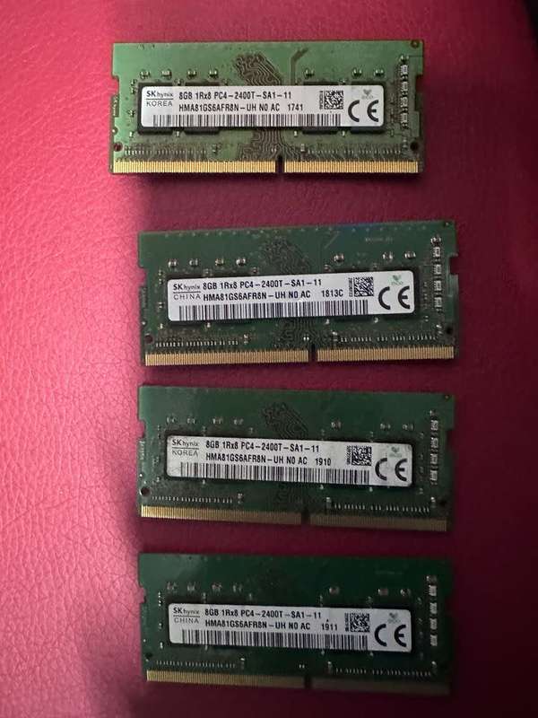SK Hynix 8GB DDR4 1Rx8 PC4-2400T HMA81GS6AFR8N-UH SO-DIMM Laptop RAM Memory