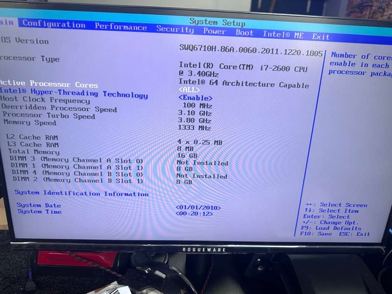 intel core i7-2600 with 1155 motherboard and 16B RAM .Backplate included