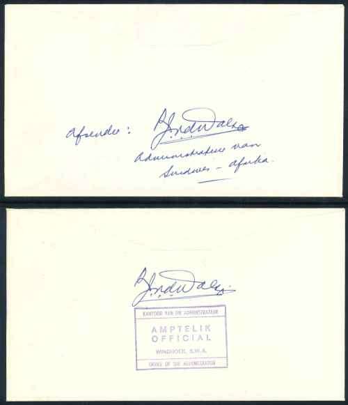 South Africa 1976 Signed "Emily Hobhouse" Official First Day Covers with colour shade Variety