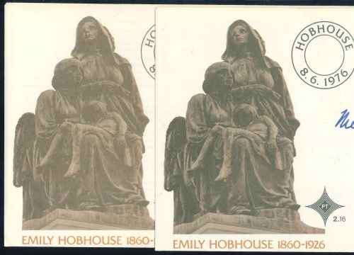 South Africa 1976 Signed "Emily Hobhouse" Official First Day Covers with colour shade Variety