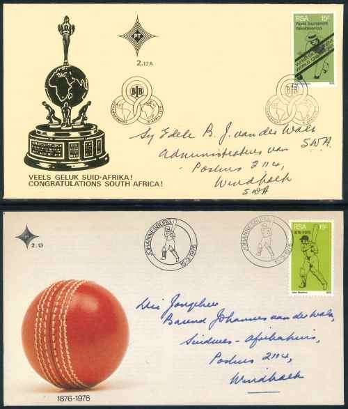 South Africa 1976 Signed Official First Day Covers x (2)