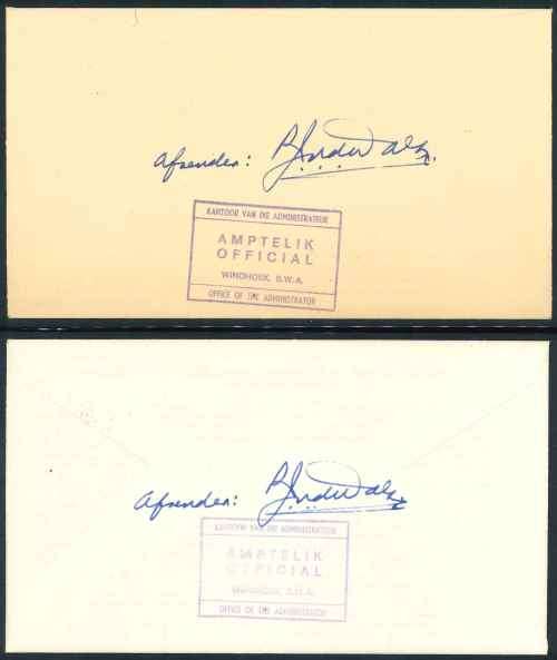 South Africa 1977 Signed Official First Day Covers x (2)