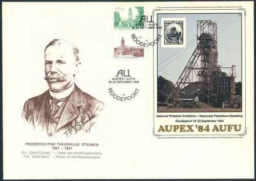 South Africa 1984 AUPEX 84 - Roodepoort" National Philatelic Exhibition illustrated Cover