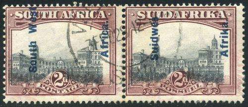 SWA 1926/27 Scarce used Pictorials 2d pair with Stunning Varieties