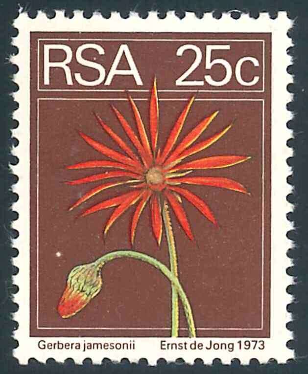 South Africa 1974 Second Definitive single 25c stamp with Variety (**)