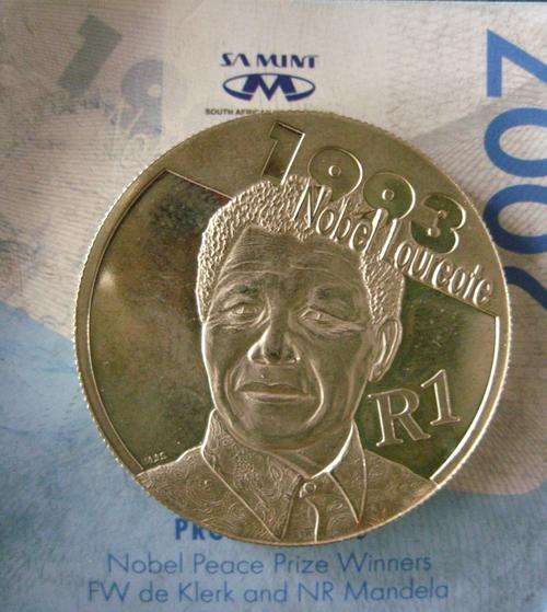 2007 SILVER R1 UNC MANDELA SA MUNT BAG AND CERTIFICATE