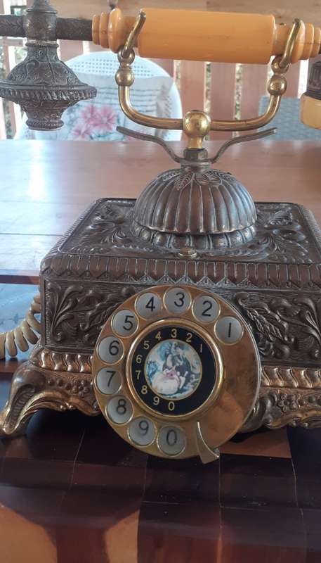 Lovely Antique Brass Phone