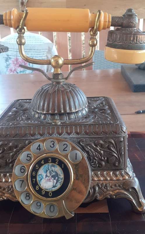 Lovely Antique Brass Phone