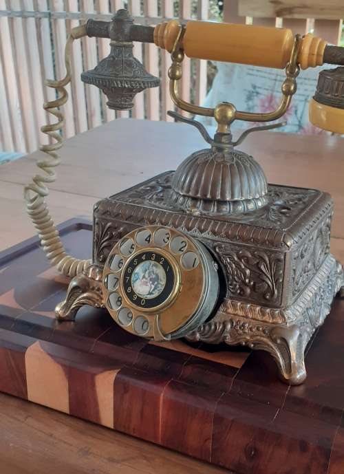 Lovely Antique Brass Phone