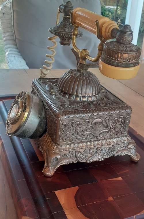 Lovely Antique Brass Phone