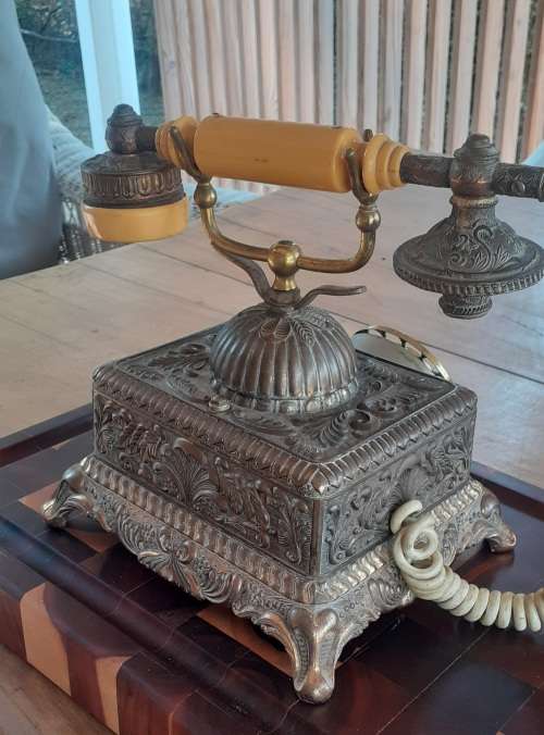 Lovely Antique Brass Phone