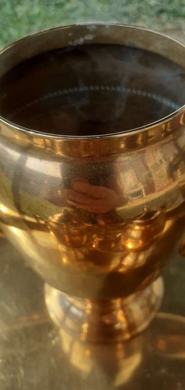 SOLID COPPER TEAPOT,MILK JUG, SUGAR BOWL ON A COPPER TRAY