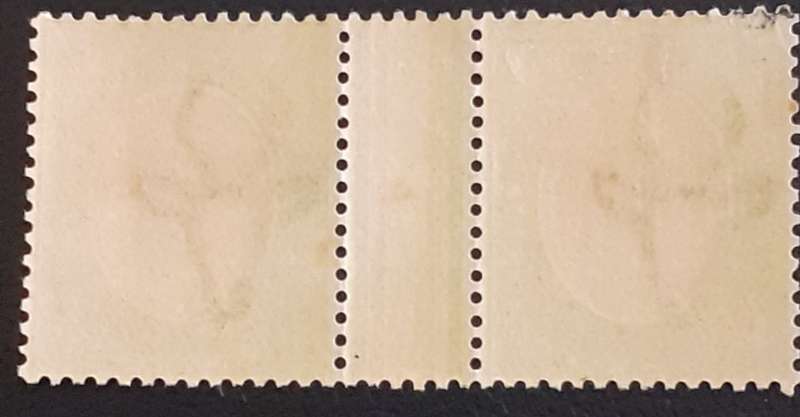 Union of SA-1913 SACC 9, 4d Gutter Pair, Orange and Olive Green CV R3000