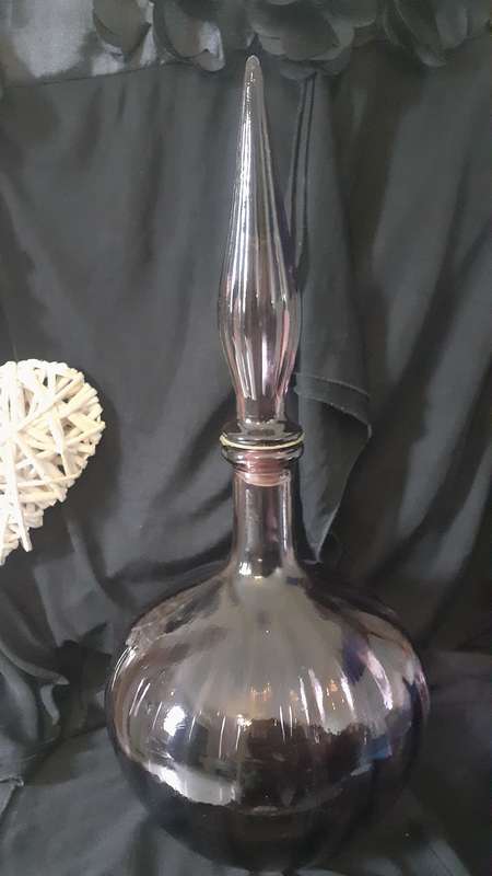 Vintage Amethyst/Purple Empoli Tall 38cm Decanter