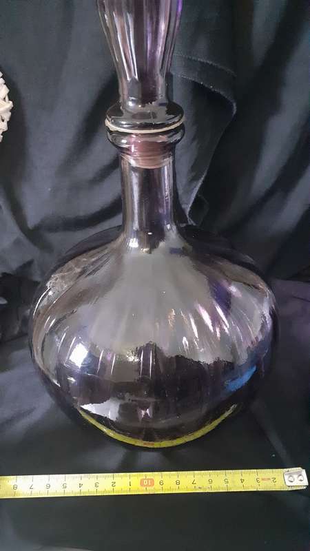 Vintage Amethyst/Purple Empoli Tall 38cm Decanter