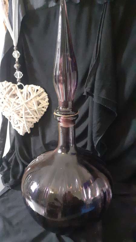 Vintage Amethyst/Purple Empoli Tall 38cm Decanter