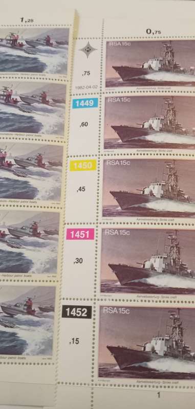 RSA-1982 4 x Control Blocks Simonstown Navy MNH