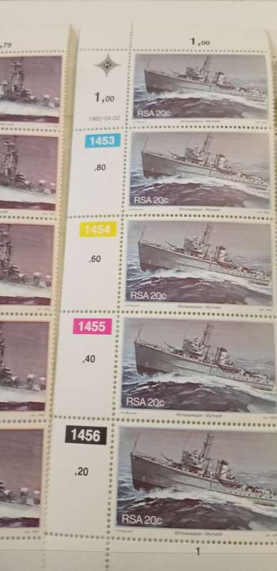 RSA-1982 4 x Control Blocks Simonstown Navy MNH