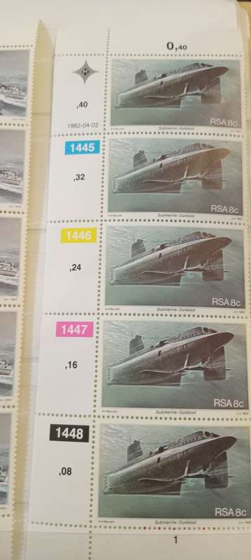 RSA-1982 4 x Control Blocks Simonstown Navy MNH