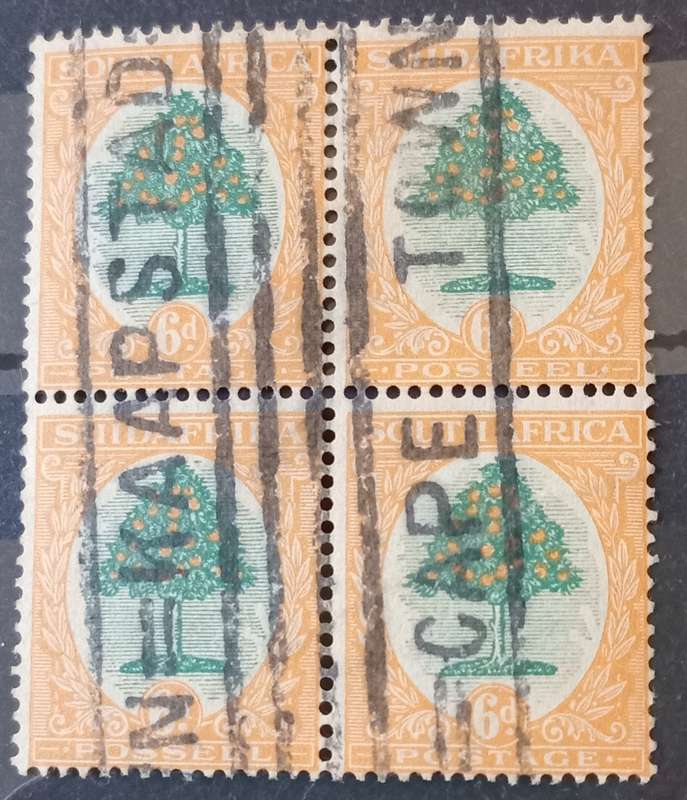 Union of SA-1925 London Pictorials 6d, SACC 31L, CAPE TOWN CANCEL