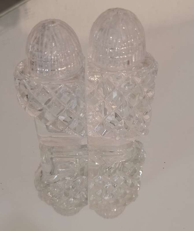 Rare Westmore Crystal Slipper with removable Salt and Pepper set