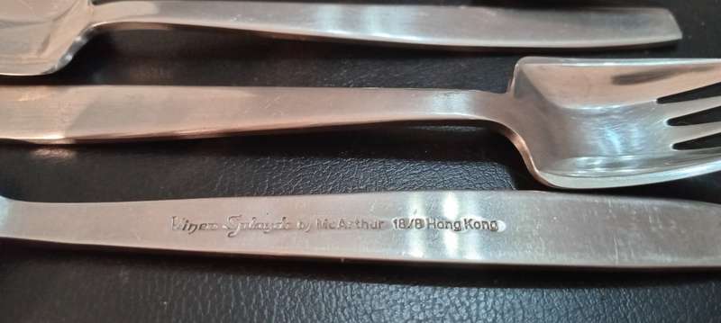 Viners Splayds!! x 6 by McArthur 18/8 Hong Kong Stainless Steel Vintage Fork Set