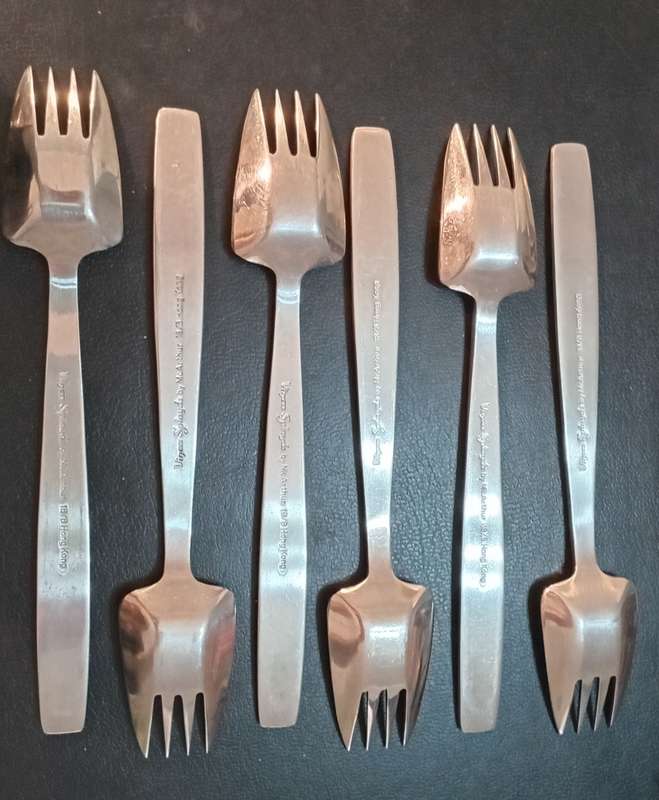 Viners Splayds!! x 6 by McArthur 18/8 Hong Kong Stainless Steel Vintage Fork Set