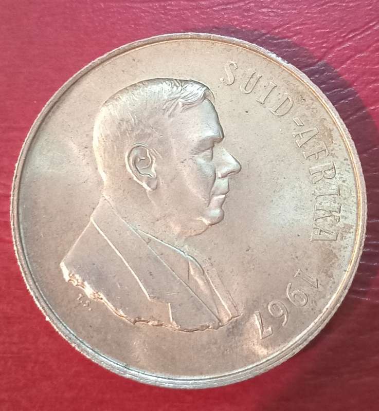 SA 1967 R1 Silver Coin(Suid-Afrika)