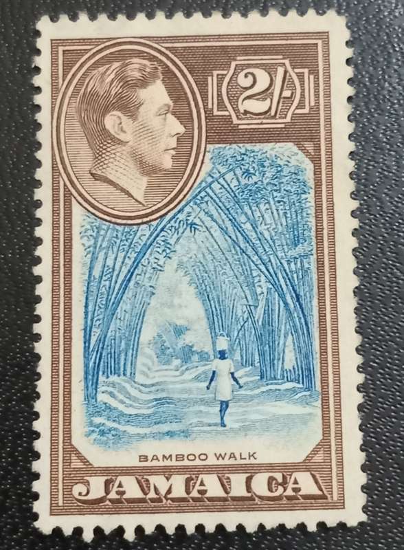 Jamaica 1938 2s Blue & Chocolate SG131