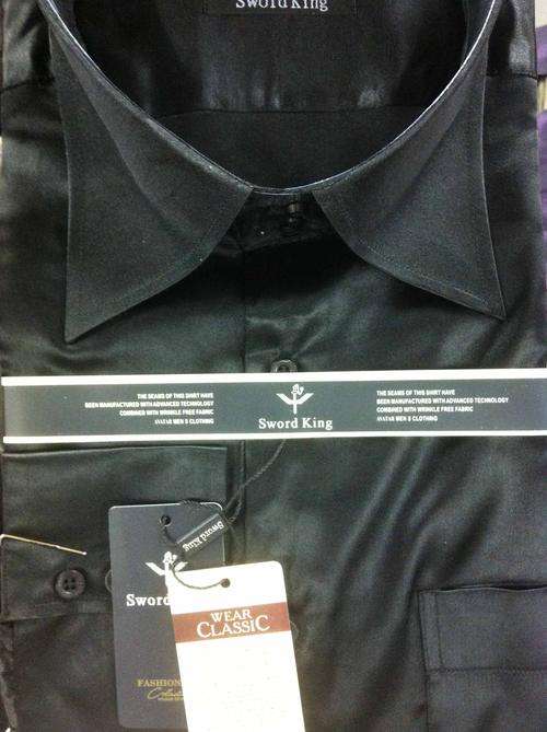 Men's Summer thinner Long Sleeve Silk Shirt