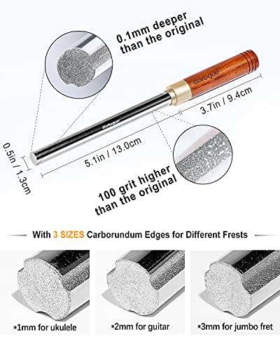 BAROQUE FRET CROWNING FILES DIAMOND, GUITAR FRET CROWN DRESSING FILE, FRET REPAIRING TOOLS