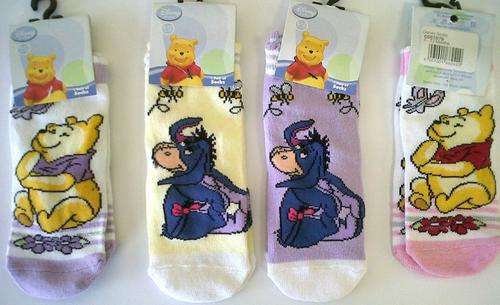 CRAZY R1 auction - Disney "Winnie the Pooh" baby GIRL socks - 6-12months - 1PAIR