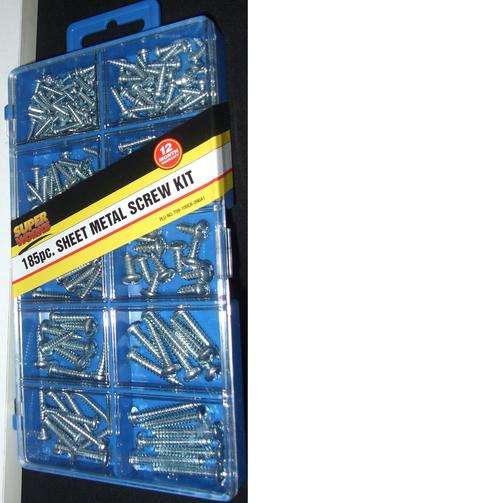 185pcs Sheet Metal Screw Kit - Super Works