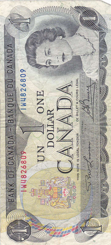 1973 UN ONE DOLLAR - CANADA - AS PER SCAN
