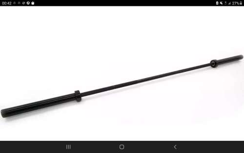 Powercore 6.0 Olympic Barbell 20kg (black) comes with 2 Collars (Silver) Only R30 Shipping