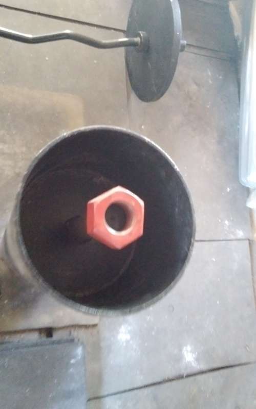 Circus Dumbell (40Kg unloaded) Heavy Duty (Black) with Red Nuts  (only R35 shipping)