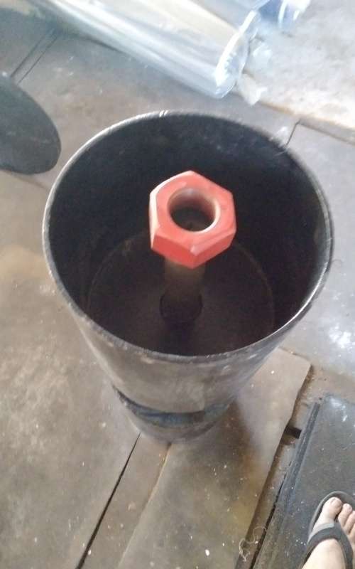 Circus Dumbell (40Kg unloaded) Heavy Duty (Black) with Red Nuts  (only R35 shipping)