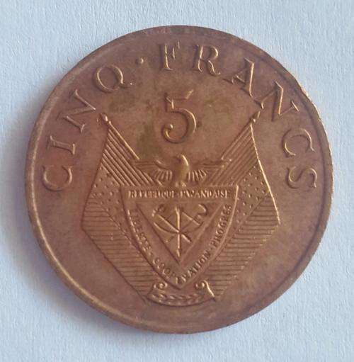 1987 RWANDA 5 FRANCS. R1 START!