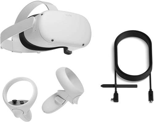 Oculus Quest 2 All-In-One Virtual Reality Headset - 128 GB + Oculus Link Headset Cable