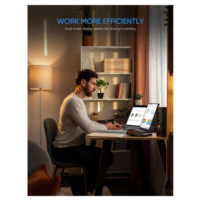 Arzopa - 15.6" Full HD 1080P IPS Screen - Portable Monitor with Smart Cover