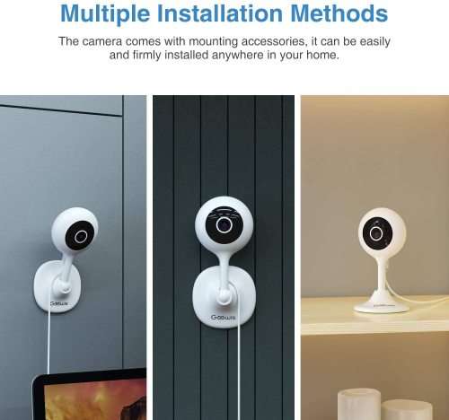 2-Pack Indoor Security Camera, 1080P WiFi with Night Vision Motion Detection Two-Way with Alexa