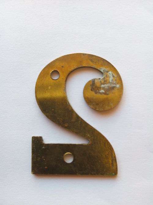 Metal House Number 2 (3.5cm x 5cm)