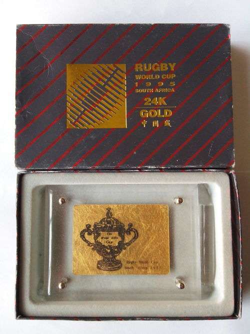 Rugby 1995 World Cup South Africa Desk Memorabilia (THE WEBB ELLIS CUP)