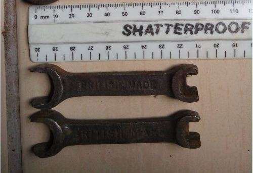 VINTAGE DOUBLE SIDED BICYCLE SPANNER - 90 MM - BRITISH MADE