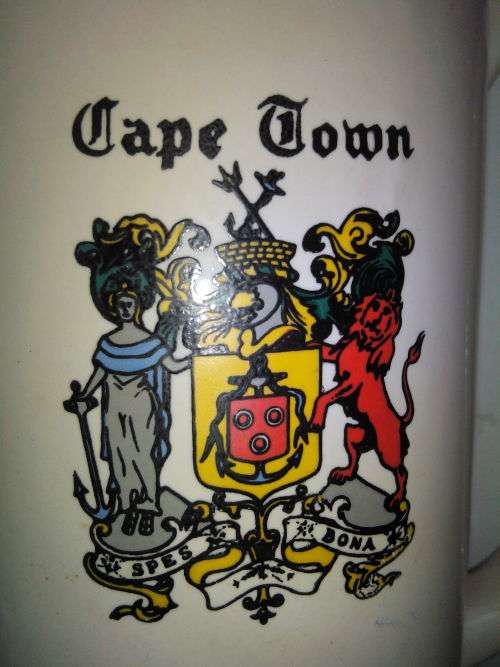 Zaalberg Potterij Parrow Mug with Spes Bona Cape Town Coat of Arms