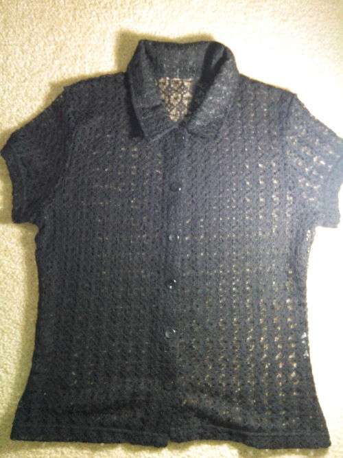 Woman`s Lace Shirt (Small, Black)